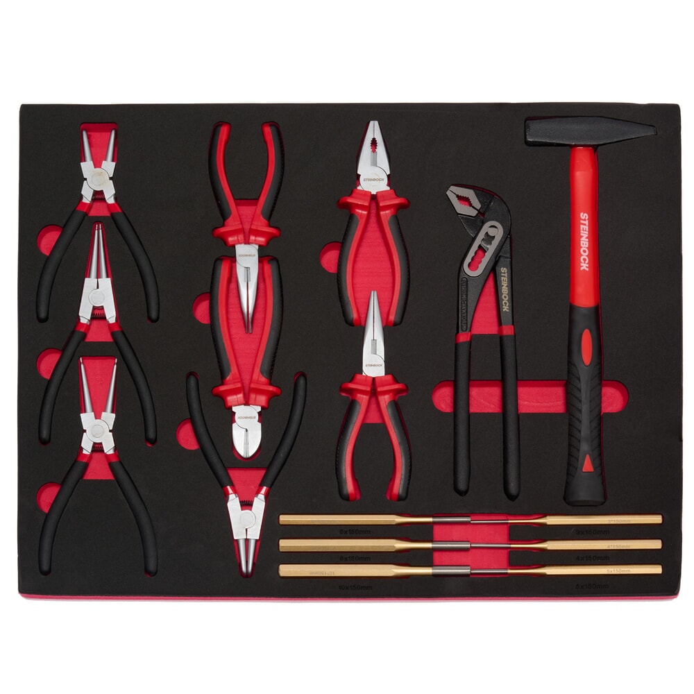 Produktabbildung Nr. 10: Steinbock® Werkstattwagen L, 7 Schubladen, abschließbar, inkl. 178-teiligem Werkzeugsortiment