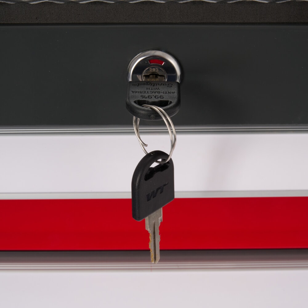 Produktabbildung Nr. 8: Steinbock® Werkstattwagen S, 5 Schubladen, abschließbar, inkl. 92-teiligem Werkzeugsortiment