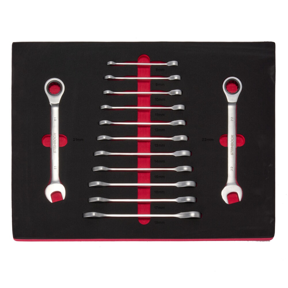 Produktabbildung Nr. 13: Steinbock® Werkstattwagen M, 7 Schubladen, abschließbar, inkl. 130-teiligem Werkzeugsortiment