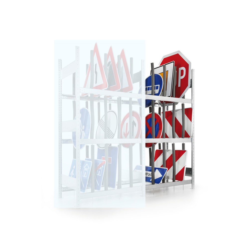 Product afbeelding: Stelling voor verkeersborden META CLIP aanbouwelement, hxbxd 2000 x 1000 x 600 mm, verzinkt