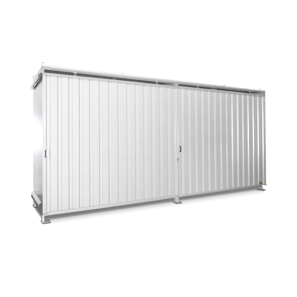 Product afbeelding: Stellingcontainer voor 12 x EP / 8 x CP3, 2 niveaus, 2 schuifdeuren, grijswit