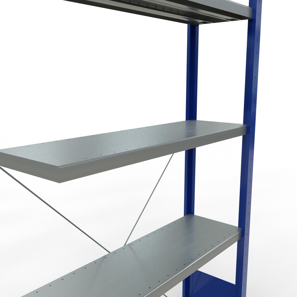 Productafbeelding nr. 5: Legbordrek SCHULTE inhaakmontage, aanbouwelement, schapbelasting 330 kg, gentiaanblauw/verzinkt, h x b x d 2.000 x 1.000 x 300 mm