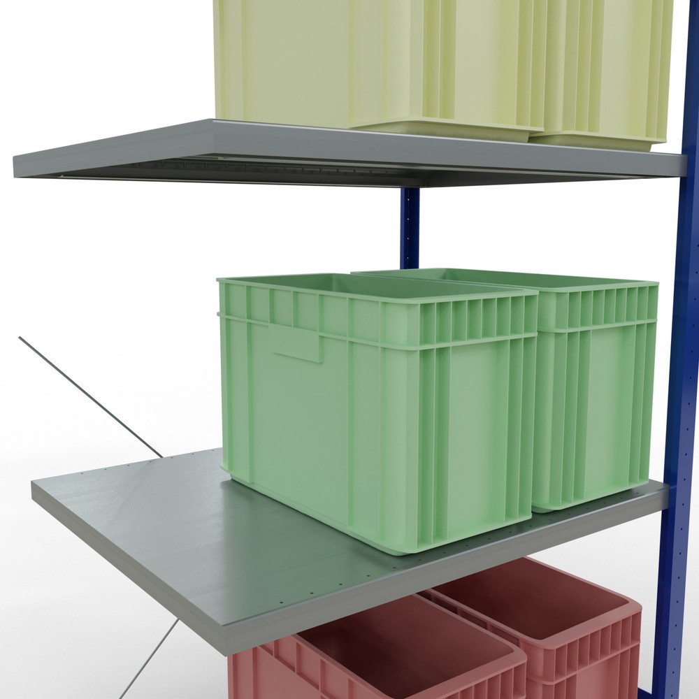 Productafbeelding nr. 4: Legbordrek SCHULTE steekmontage, AE, VL 330 kg, gentiaanblauw / verzinkt, hxbxd 2.000 x 1.000 x 800 mm