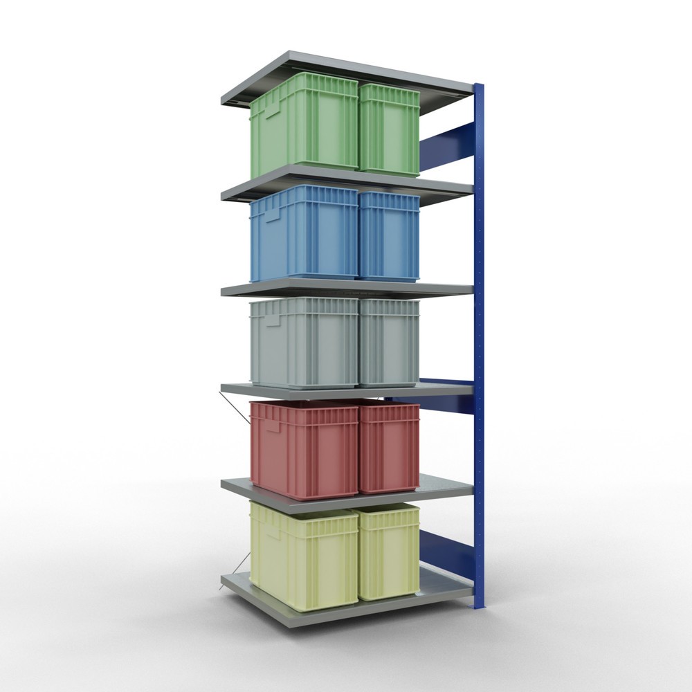 Productafbeelding nr. 3: Legbordrek SCHULTE inhaakmontage, aanbouwelement, schapbelasting 330 kg, gentiaanblauw/verzinkt, h x b x d 2.500 x 1.000 x 800 mm