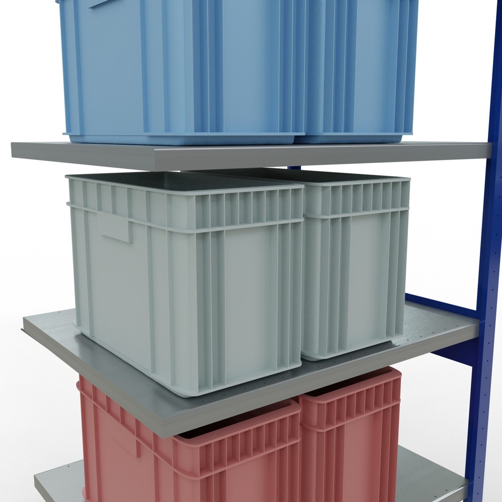 Productafbeelding nr. 4: Legbordrek SCHULTE inhaakmontage, aanbouwelement, schapbelasting 330 kg, gentiaanblauw/verzinkt, h x b x d 2.500 x 1.000 x 800 mm