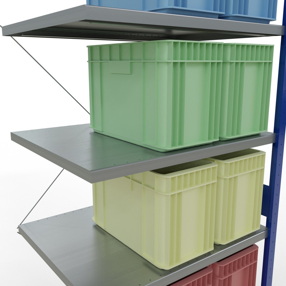 Productafbeelding nr. 4: Legbordrek SCHULTE steekmontage, AE, VL 330 kg, gentiaanblauw / verzinkt, hxbxd 3.000 x 1.000 x 800 mm
