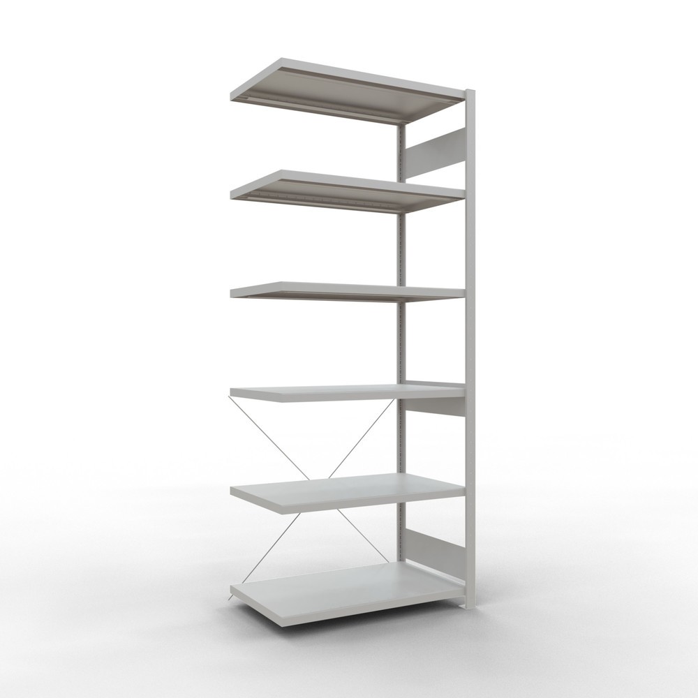 Product afbeelding: Legbordrek SCHULTE steekmontage, AE, VL 330 kg, lichtgrijs, hxbxd 2.500 x 1.000 x 600 mm
