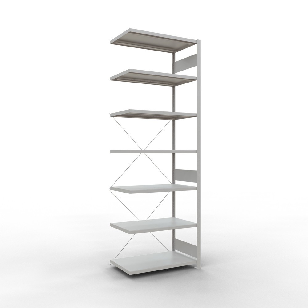 Product afbeelding: Legbordrek SCHULTE steekmontage, AE, VL 330 kg, lichtgrijs, hxbxd 3.000 x 1.000 x 600 mm