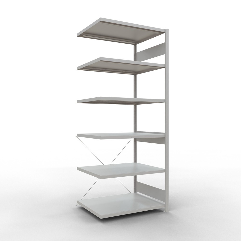 Product afbeelding: Legbordrek SCHULTE steekmontage, AE, VL 330 kg, lichtgrijs, hxbxd 2.500 x 1.000 x 800 mm