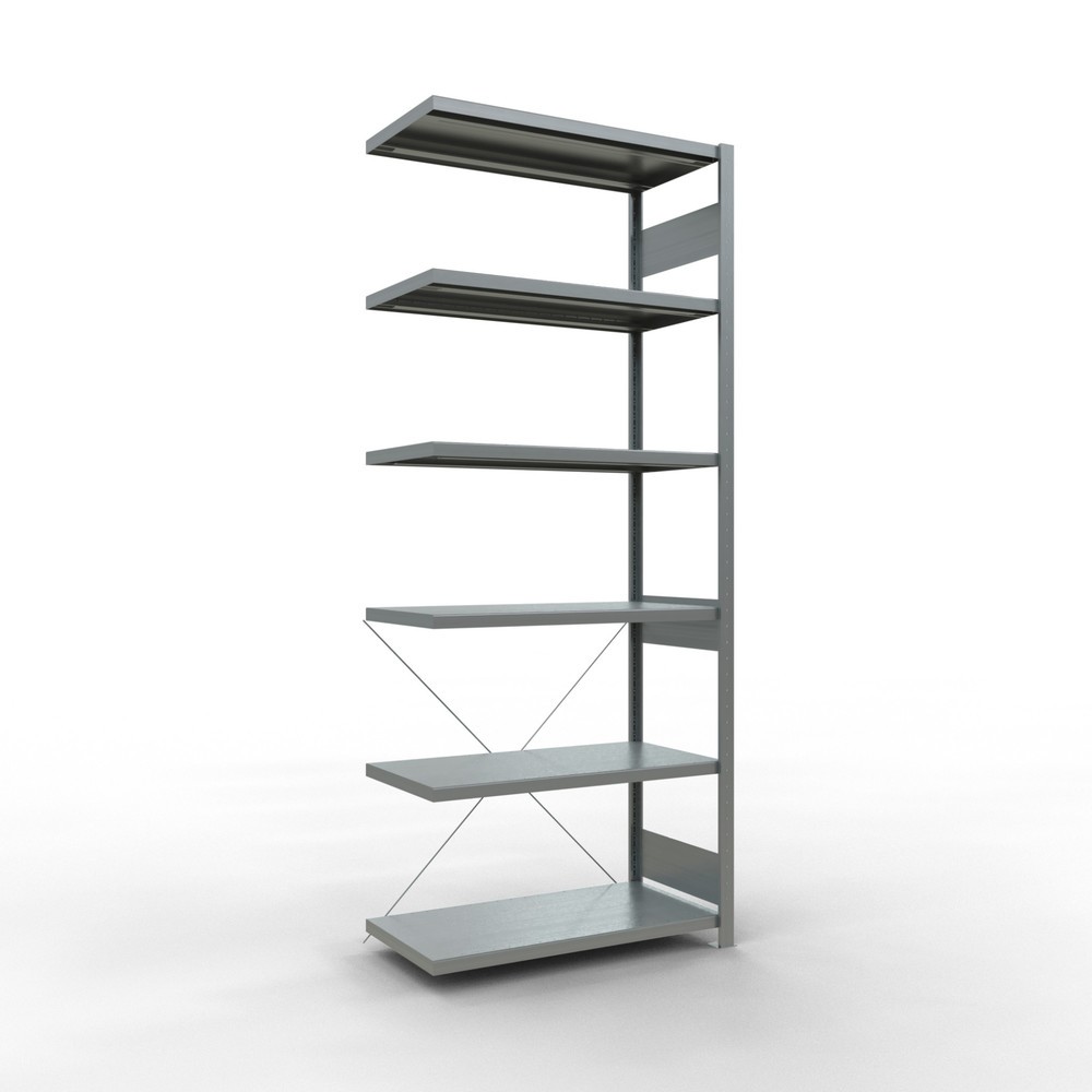 Product afbeelding: Legbordstelling SCHULTE inhaakmontage, aanbouwelement, schapbelasting 330 kg, verzinkt, h x b x d 2.500 x 1.000 x 500 mm