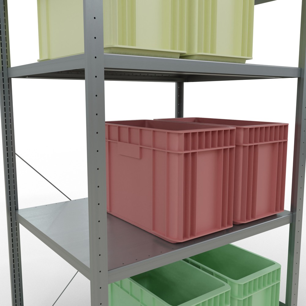 Productafbeelding nr. 4: Legbordrek SCHULTE, verzinkt, met 5 legborden van plaatstaal, vaklast 330 kg, hxbxd 2.000 x 1.060 x 836 mm