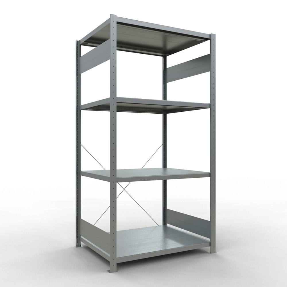Product afbeelding: Legbordrek SCHULTE, verzinkt, met 5 legborden van plaatstaal, vaklast 330 kg, hxbxd 2.000 x 1.060 x 836 mm