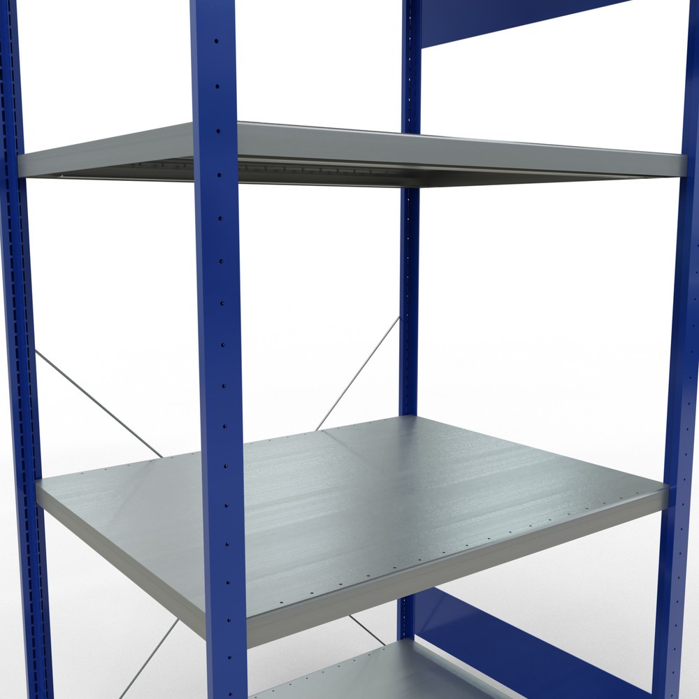 Productafbeelding nr. 5: Legbordrek SCHULTE, gentiaanblauw / verzinkt, met 5 legborden van plaatstaal, vaklast 330 kg, hxbxd 2.000 x 1.060 x 836 mm