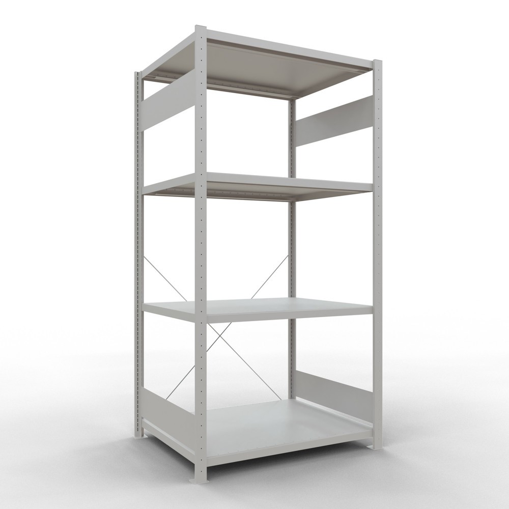 Product afbeelding: Legbordrek SCHULTE, lichtgrijs, met 5 legborden van plaatstaal, vaklast 330 kg, hxbxd 2.000 x 1.060 x 836 mm