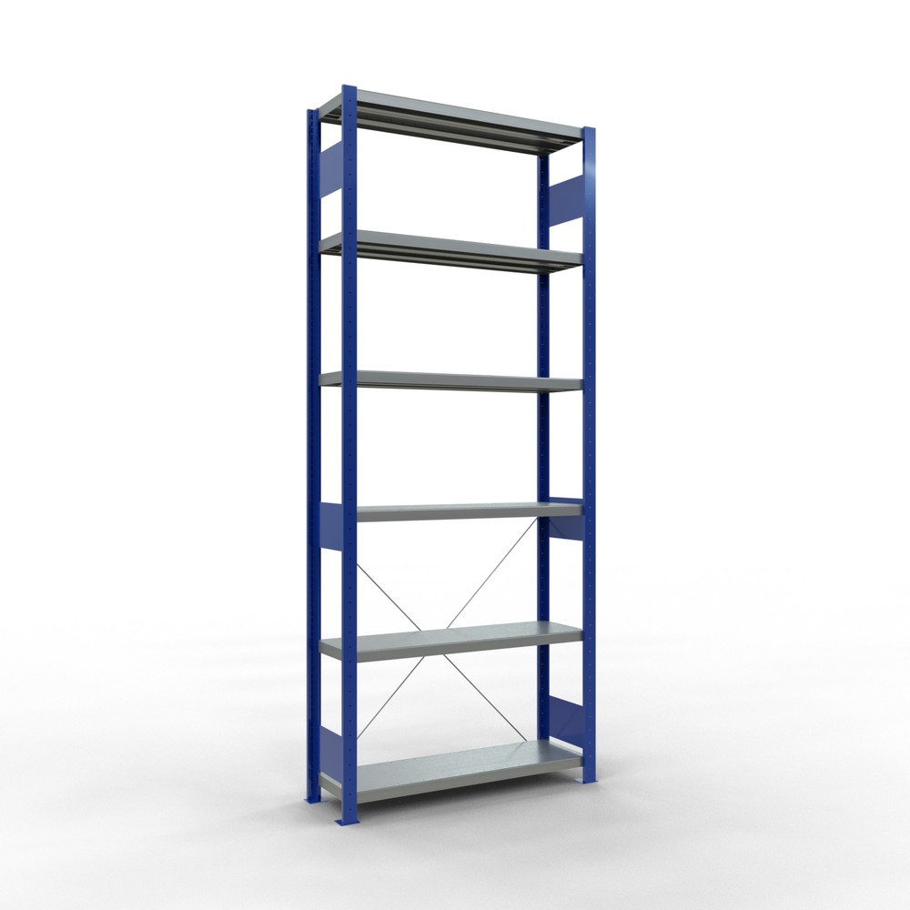 Product afbeelding: Legbordrek SCHULTE, gentiaanblauw / verzinkt, vaklast 330 kg, hxbxd 2.500 x 1.060 x 336 mm
