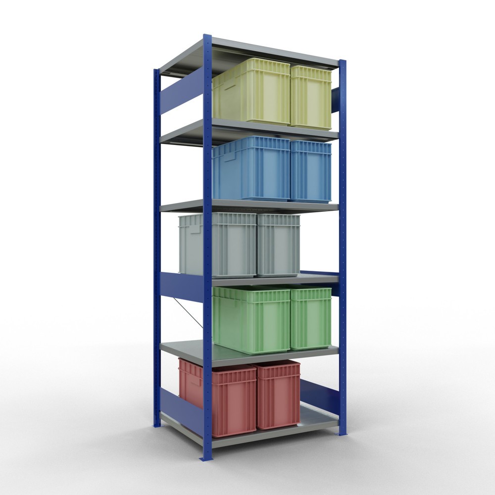 Productafbeelding nr. 3: Legbordrek SCHULTE, gentiaanblauw / verzinkt, vaklast 330 kg, hxbxd 2.500 x 1.060 x 836 mm