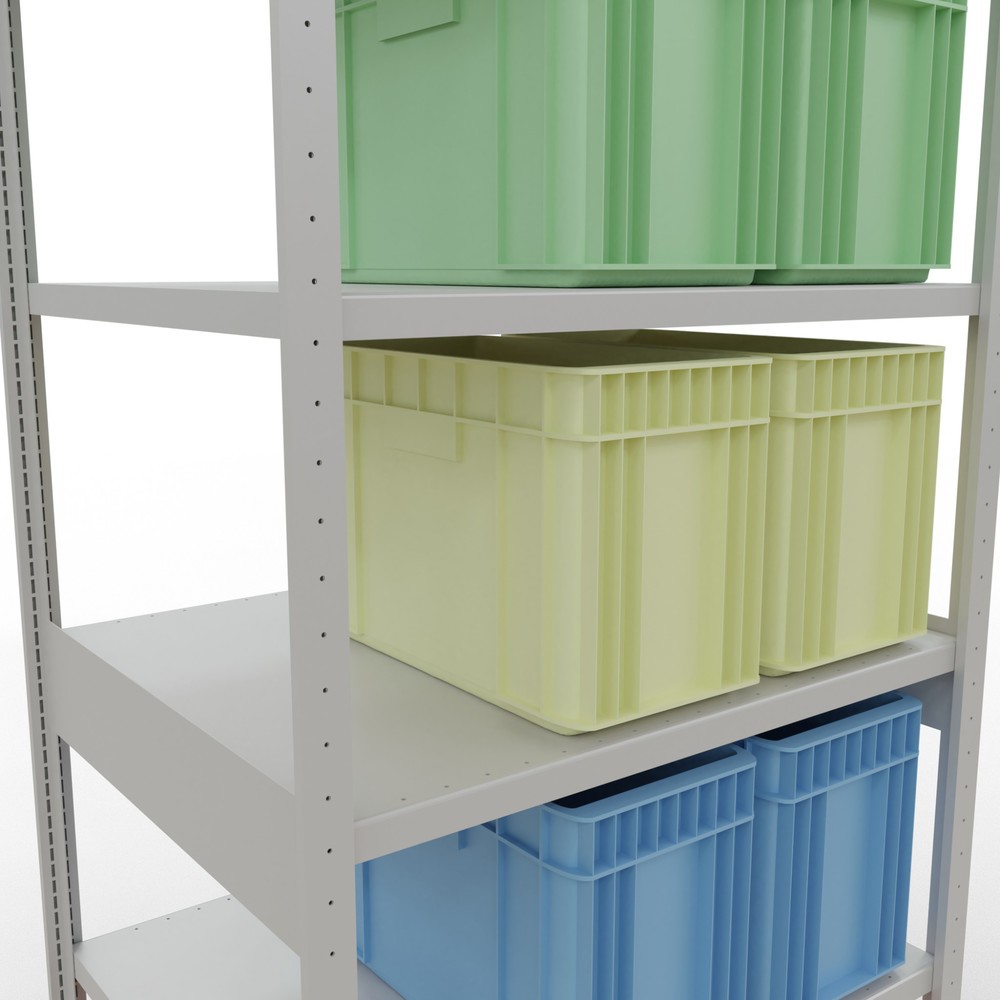 Productafbeelding nr. 4: Legbordrek SCHULTE, lichtgrijs, vaklast 330 kg, hxbxd 2.500 x 1.060 x 836 mm