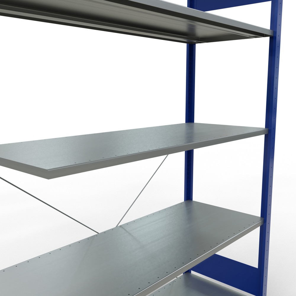 Productafbeelding nr. 5: Legbordrek SCHULTE inhaaksysteem, aanbouwelement, schapbelasting 150 kg, gentiaanblauw/verzinkt, h x b x d 2.000 x 1.300 x 500 mm