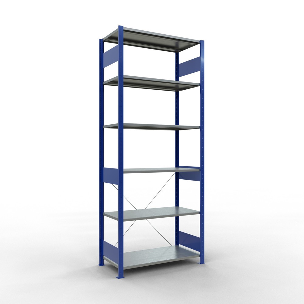 Product afbeelding: Legbordrek SCHULTE, gentiaanblauw / verzinkt, vaklast 150 kg, hxbxd 2.500 x 1.060 x 536 mm