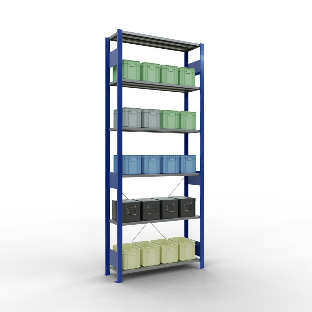 Productafbeelding nr. 4: Legbordrek SCHULTE, gentiaanblauw / verzinkt, vaklast 150 kg, hxbxd 2.500 x 1.060 x 336 mm