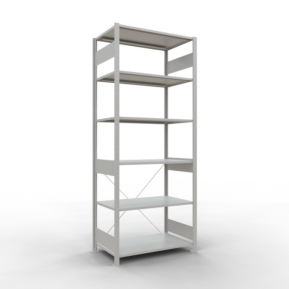 Product afbeelding: Legbordrek SCHULTE, lichtgrijs, vaklast 150 kg, hxbxd 2.500 x 1.060 x 636 mm
