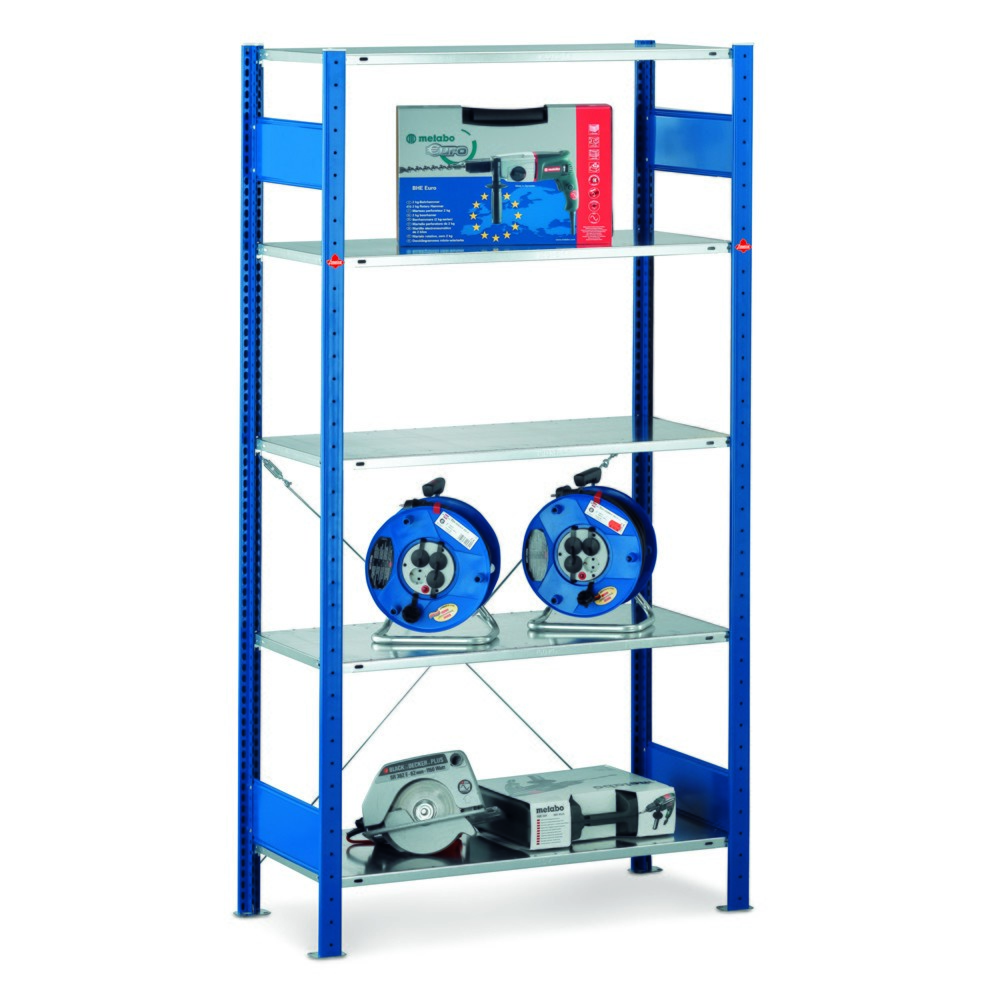 Product afbeelding: Legbordstelling SCHULTE, gentiaanblauw / lichtgrijs, vaklast 150 kg, hxbxd 2.500 x 1.060 x 536 mm