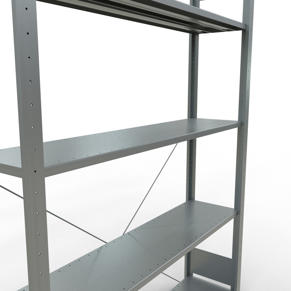 Productafbeelding nr. 2: Legbordrek SCHULTE, verzinkt, met 5 legborden van plaatstaal, vaklast 150 kg, hxbxd 2.000 x 1.360 x 336 mm