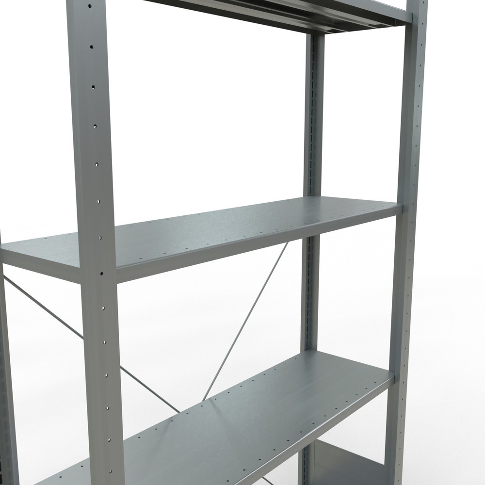 Productafbeelding nr. 2: Legbordrek SCHULTE, verzinkt, met 5 legborden van plaatstaal, vaklast 150 kg, hxbxd 2.000 x 1.060 x 336 mm