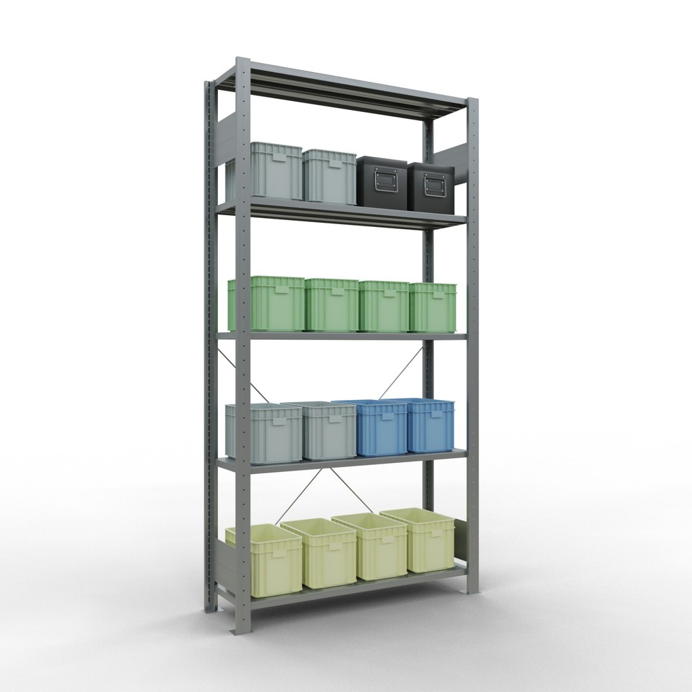 Productafbeelding nr. 4: Legbordrek SCHULTE, verzinkt, met 5 legborden van plaatstaal, vaklast 150 kg, hxbxd 2.000 x 1.060 x 336 mm
