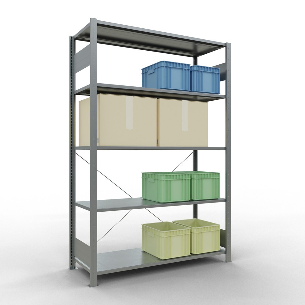 Productafbeelding nr. 3: Legbordrek SCHULTE, verzinkt, met 5 legborden van plaatstaal, vaklast 150 kg, hxbxd 2.000 x 1.360 x 536 mm