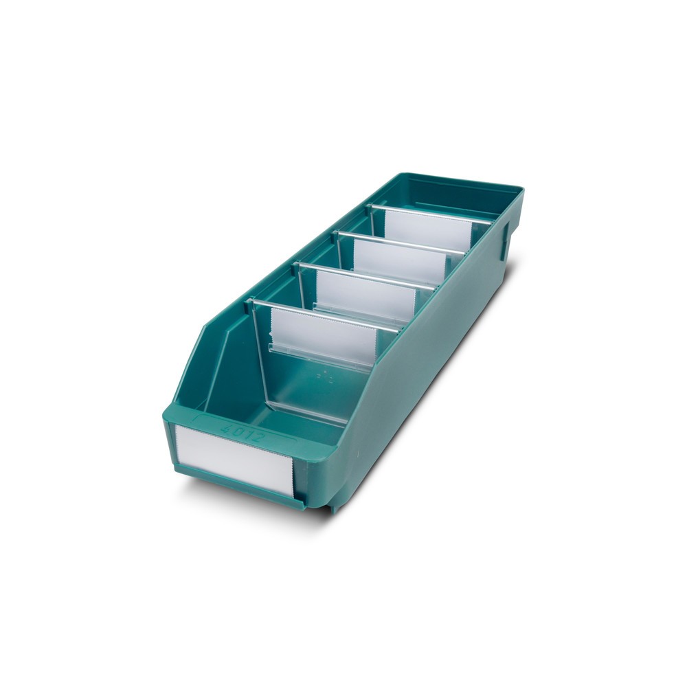 Produktabbildung: STEMO Regalkästen mit Sichtöffnung, BxT 120 x 400 mm, grün