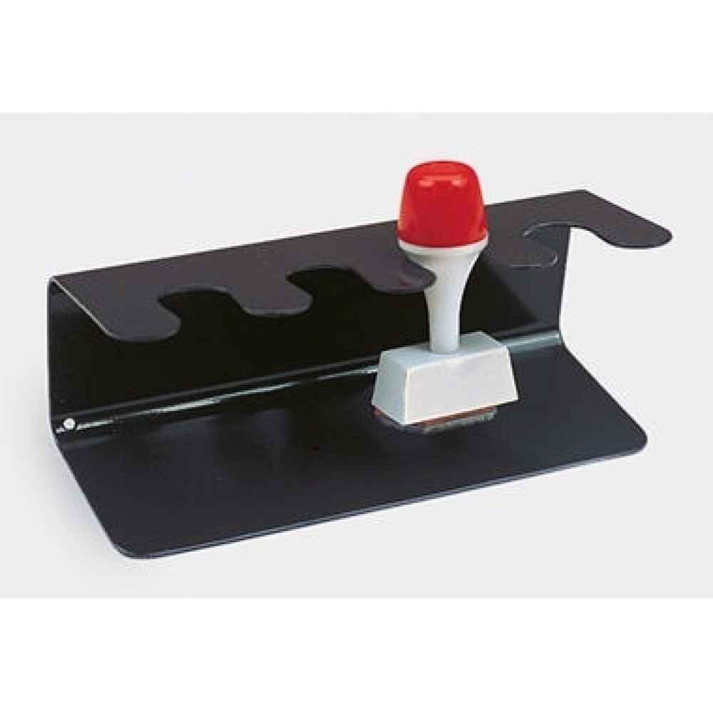 Produktabbildung: MAUL Stempelträger Metall gerade 4er 15,5x6,5x6,2cm lackiert schwarz