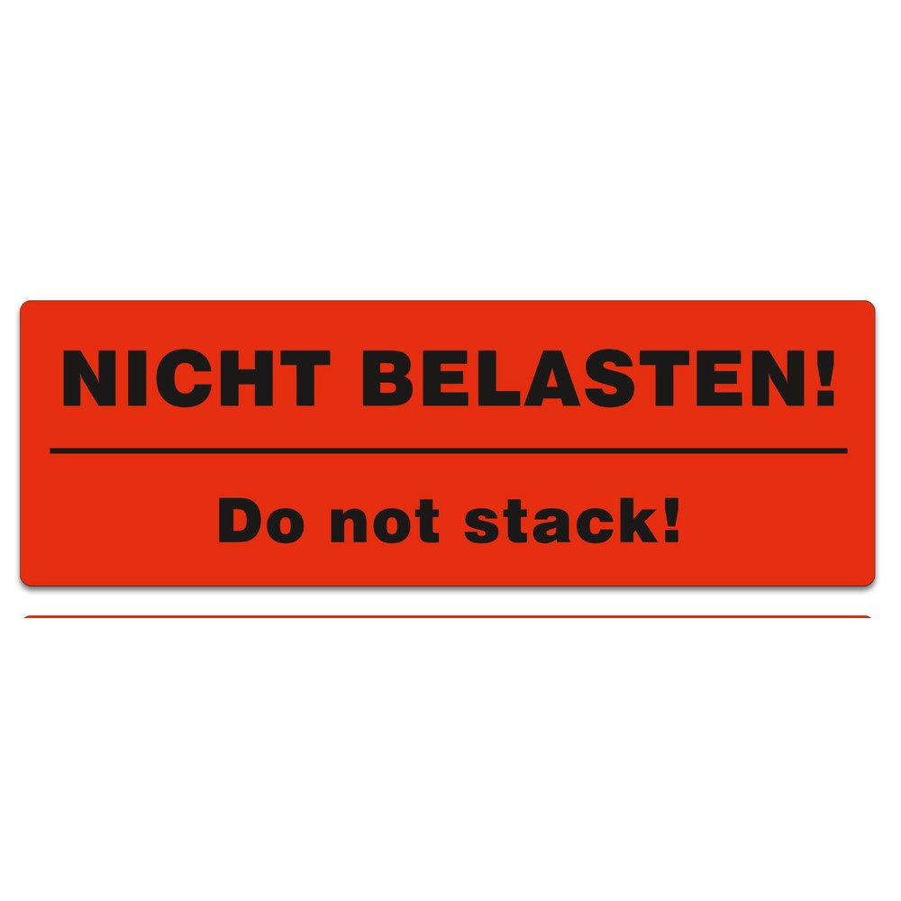 Product afbeelding: Stickers "Nicht belasten - Do not stack", b x l 150 x 50 mm, 1.000 stuks/verpakkingseenheid