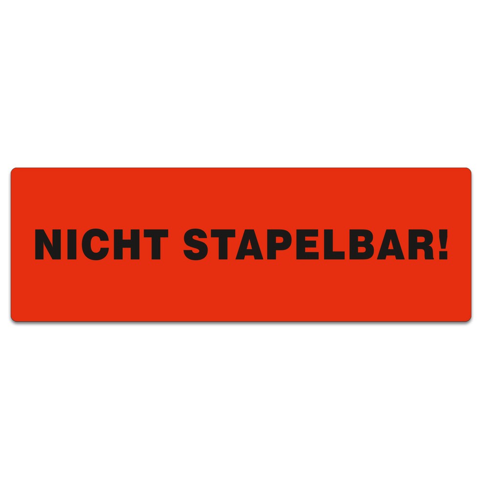 Product afbeelding: Stickers "Nicht stapelbar!", b x l 150 x 50 mm, 1.000 stuks/verpakkingseenheid