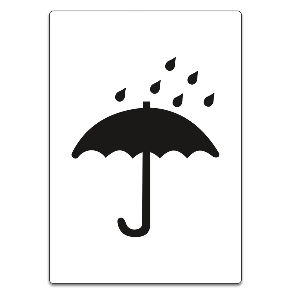 Product afbeelding: Stickers verpakkingsmarkering "vor Nässe schützen", b x l 74 x 105 mm, 1.000 stuks/verpakkingseenheid