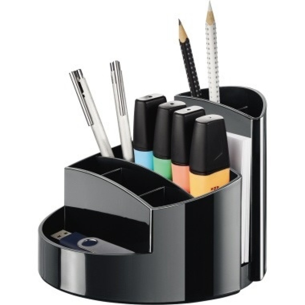 Produktabbildung: HAN Stifteköcher RONDO 17460-13 9Fächer Polystyrol schwarz