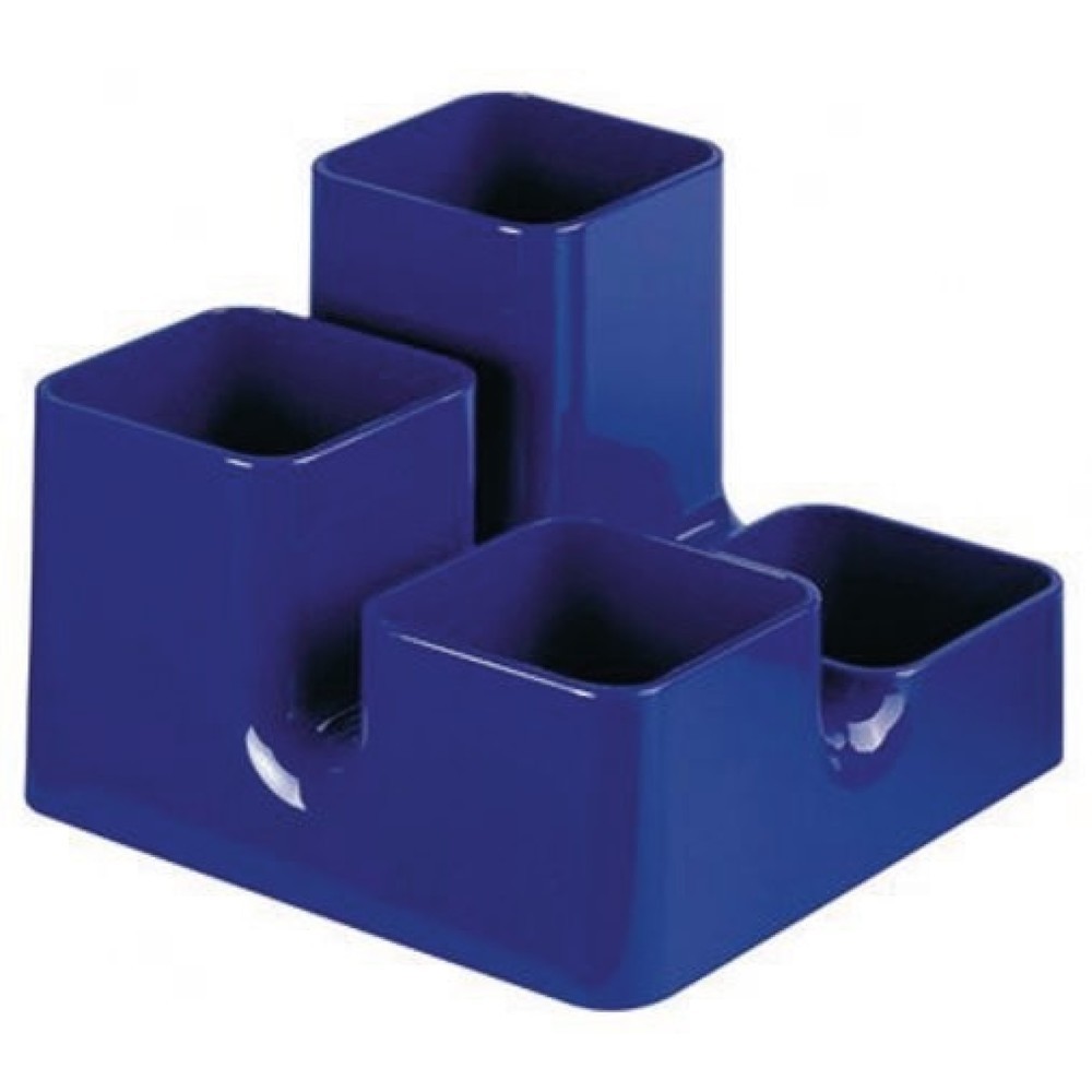 Produktabbildung Nr. 1: arlac Mutiköcher Uni-Butler 23424 13x9x13cm 4Fächer PS royalblau