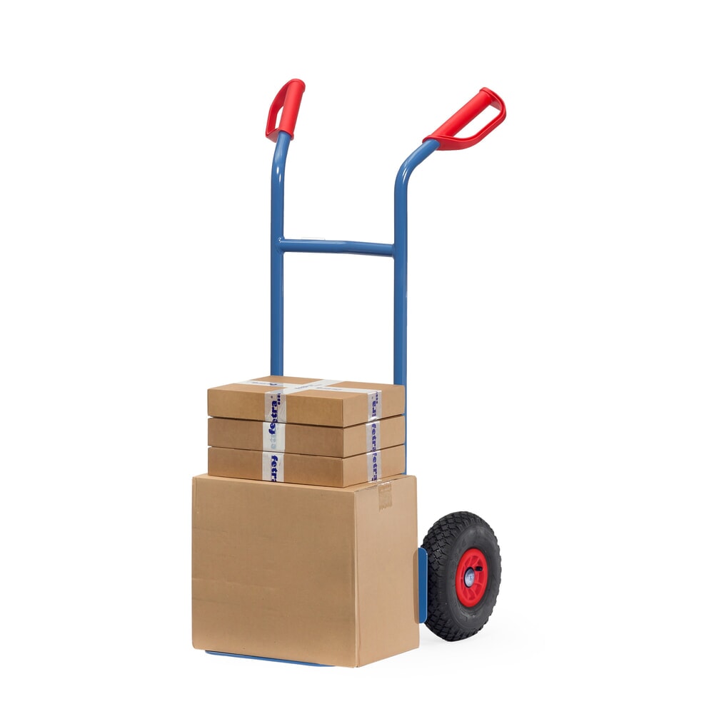Číslo obrázka výrobku 3: Stohovací vozík fetra®, výška 1 150 mm, nosnosť 200 kg, nakladacia plocha š × h 320 × 250 mm, jednoduchá konštrukcia, vzduchové pneumatiky