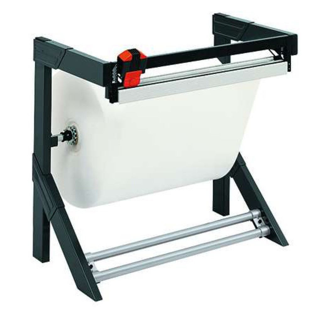 Zdjęcie produktu: Rocholz poziomy stojak do cięcia, do dużych rolek, maks. ciężar rolki 200 kg, szerokość cięcia 750 mm