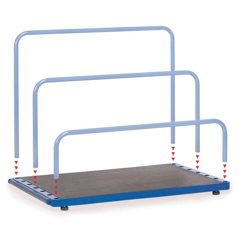 Číslo obrázku produktu 3: Paletový stojan fetra®, bez oblouku, nosnost 1200 kg, ložná plocha ŠxH 1600 x 800 mm
