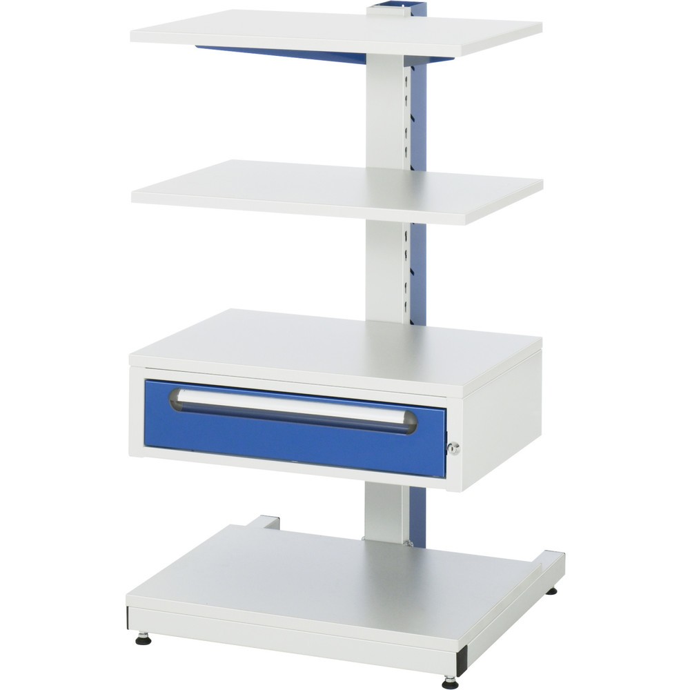 Obrázek produktu: Stojan pro počítač RAU, VxH: 1140 x 650 mm, zásuvky 1 x 120 mm, stacionární