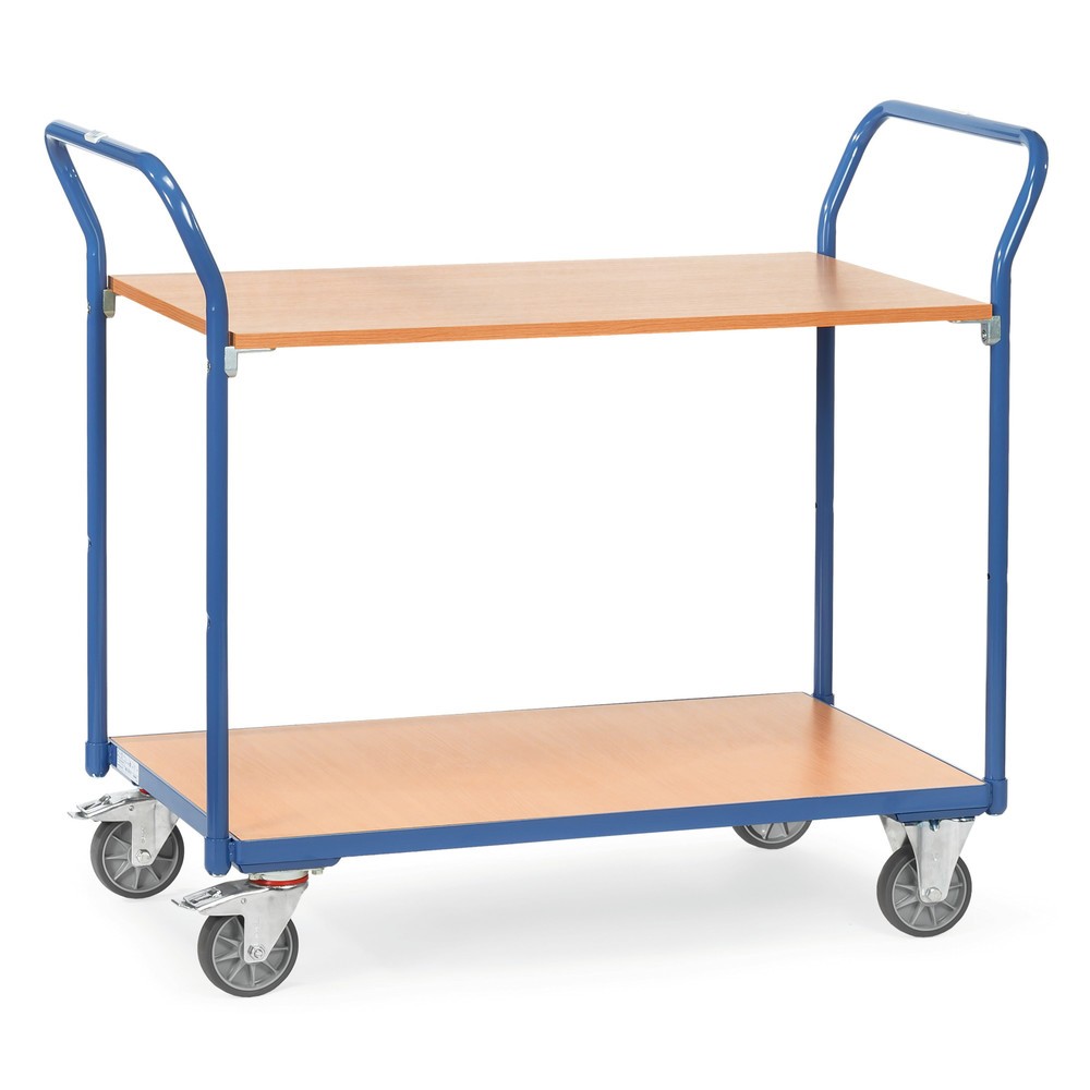 Obrázok výrobku: Stolový vozík fetra®, nosnosť 200 kg, 2 úrovne 850 x 500 mm