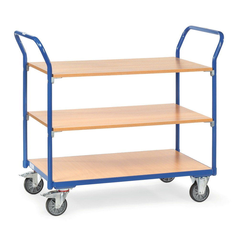 Obrázok výrobku: Stolový vozík fetra®, nosnosť 200 kg, 3 úrovne 850 x 500 mm