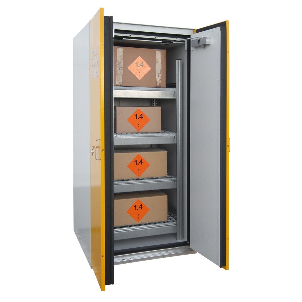Produktabbildung Nr. 2: storeLAB Airbagschrank SiS Typ 90 / 900 Air, HxBxT 1935 x 900 x 900 mm, RAL 7035 lichtgrau, RAL 1007 narzissengelb