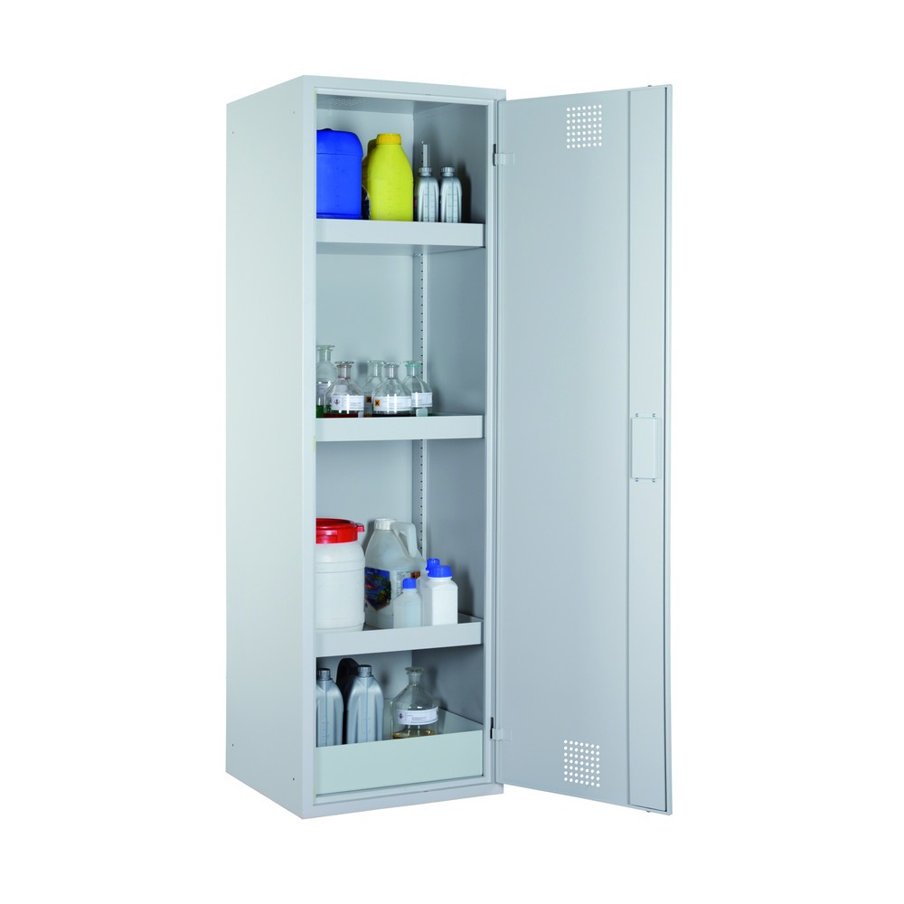 Produktabbildung Nr. 1: storeLAB Chemikalienschrank CHS 600, HxBxT 1935 x 600 x 570 mm, RAL 7035 lichtgrau, RAL 7035 lichtgrau