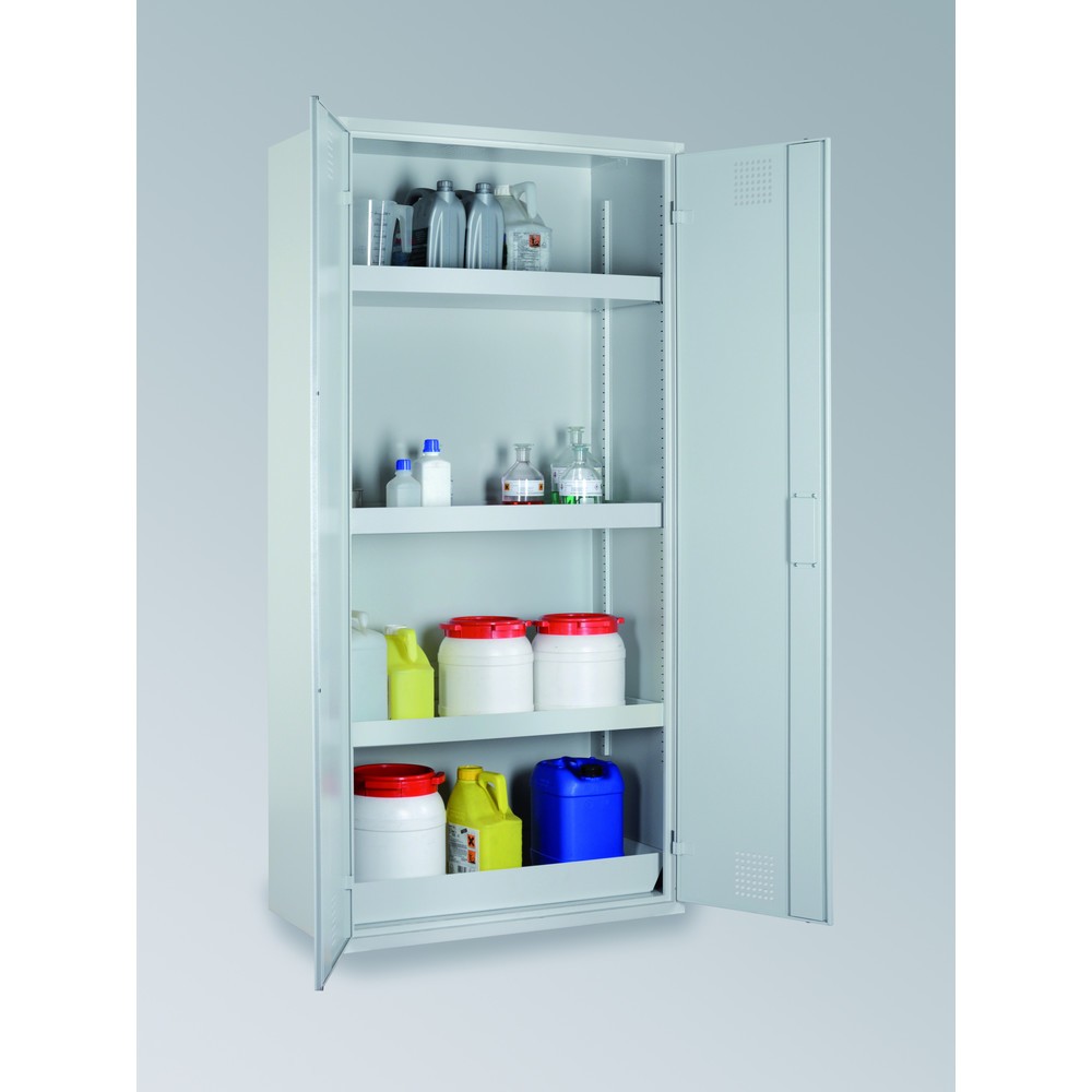 Produktabbildung Nr. 3: storeLAB Chemikalienschrank CHS 950, HxBxT 1950 x 950 x 500 mm, RAL 7035 lichtgrau, RAL 7035 lichtgrau
