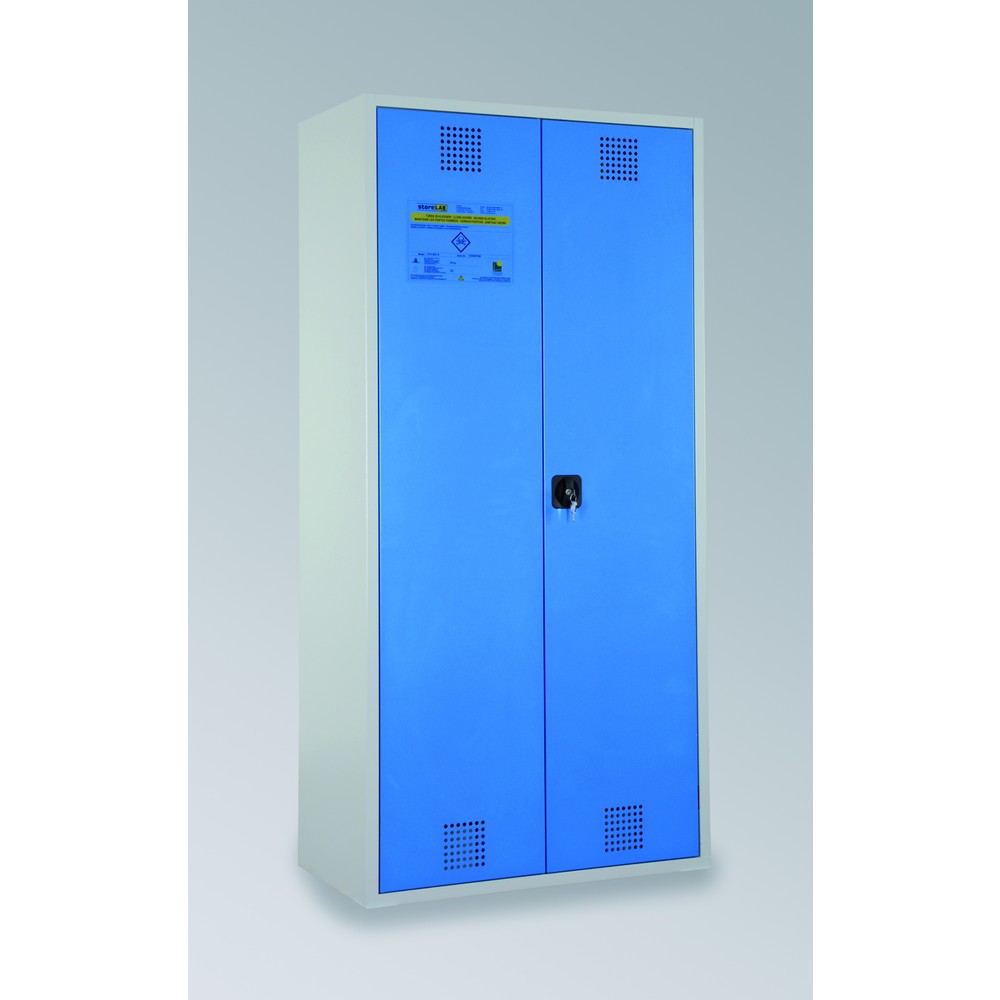 Produktabbildung Nr. 1: storeLAB Chemikalienschrank CHS 950, HxBxT 1950 x 950 x 500 mm, RAL 7035 lichtgrau, RAL 5015 himmelblau