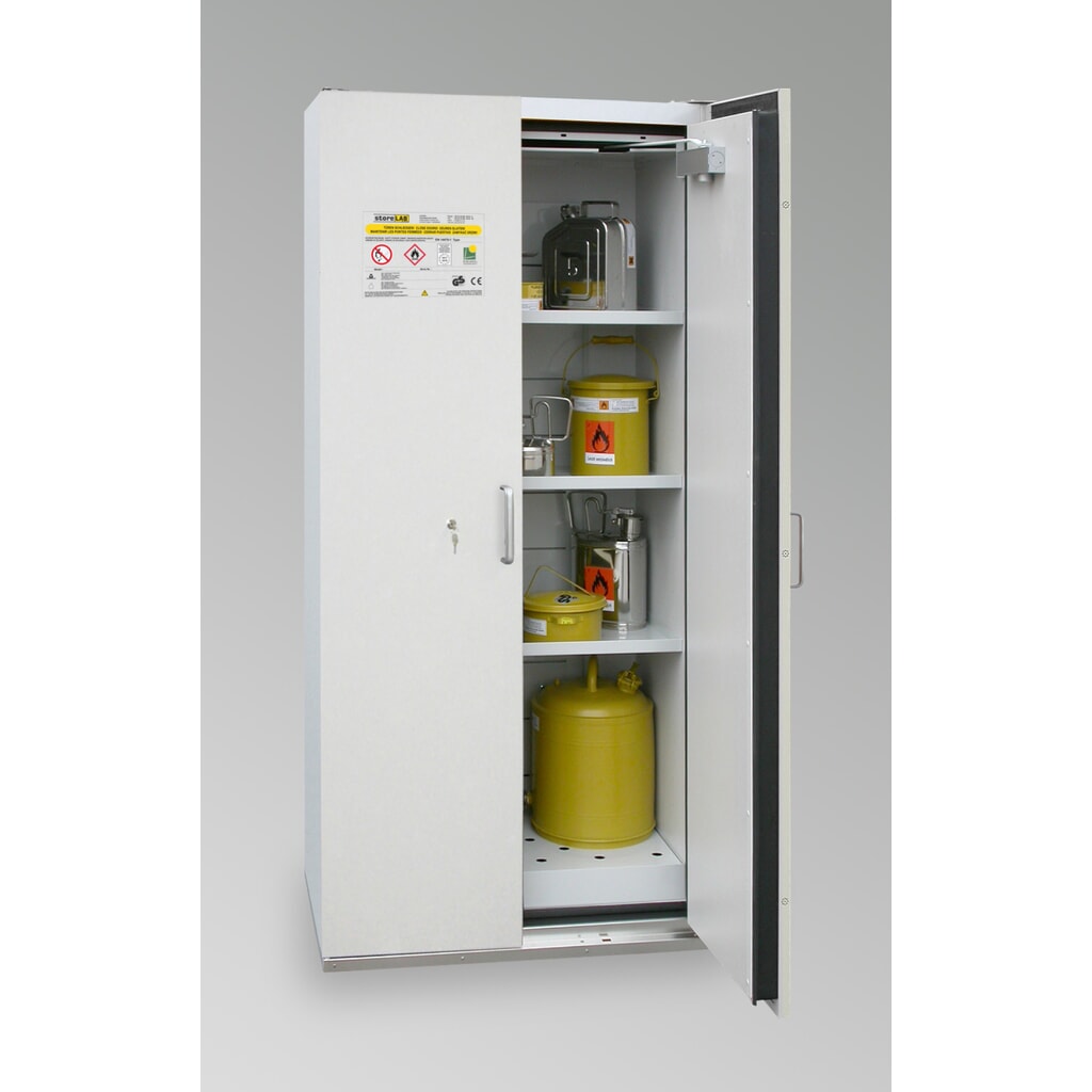 Produktabbildung: storeLAB Brandschutzschrank SiS Typ 90 / 900, HxBxT 1935 x 900 x 598 mm, RAL 7035 lichtgrau, RAL 7035 lichtgrau