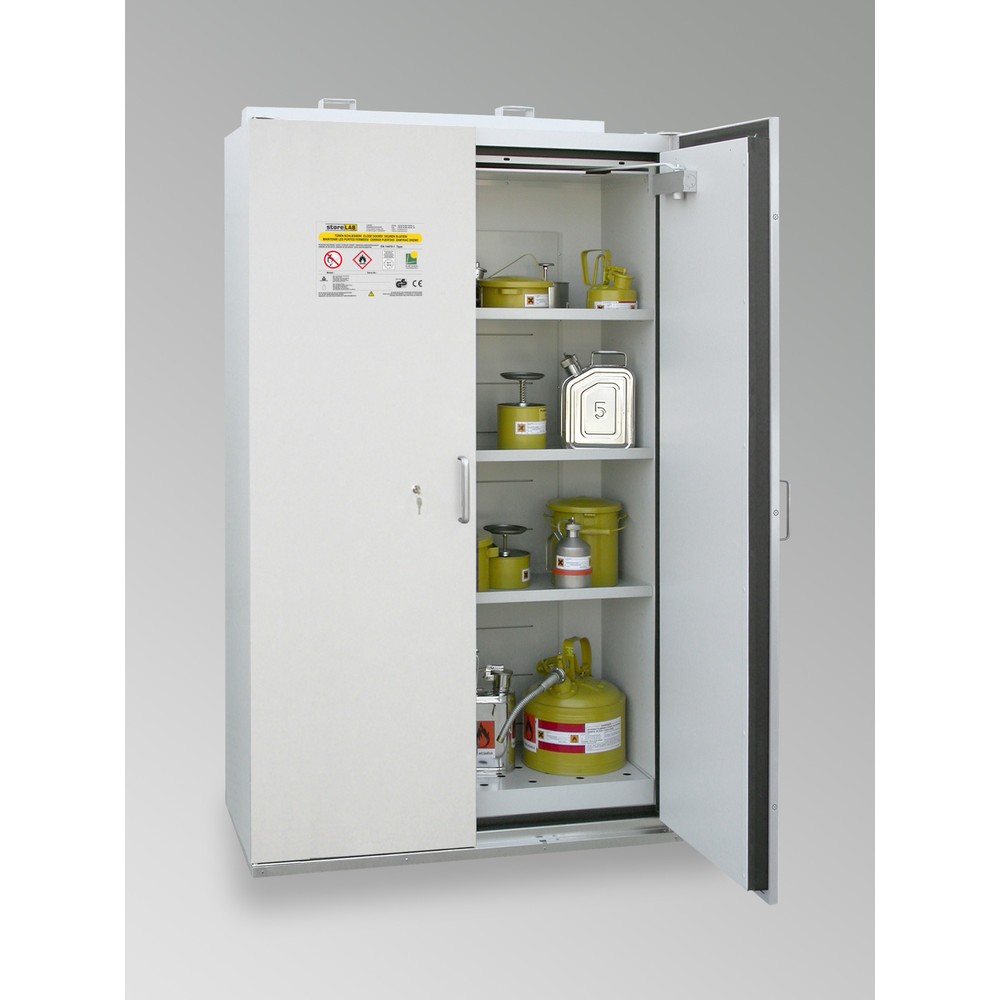 Produktabbildung: storeLAB Sicherheitsschrank SiS Typ 90 / 1200, HxBxT 1935 x 1190 x 598 mm, RAL 7035 lichtgrau, RAL 7035 lichtgrau