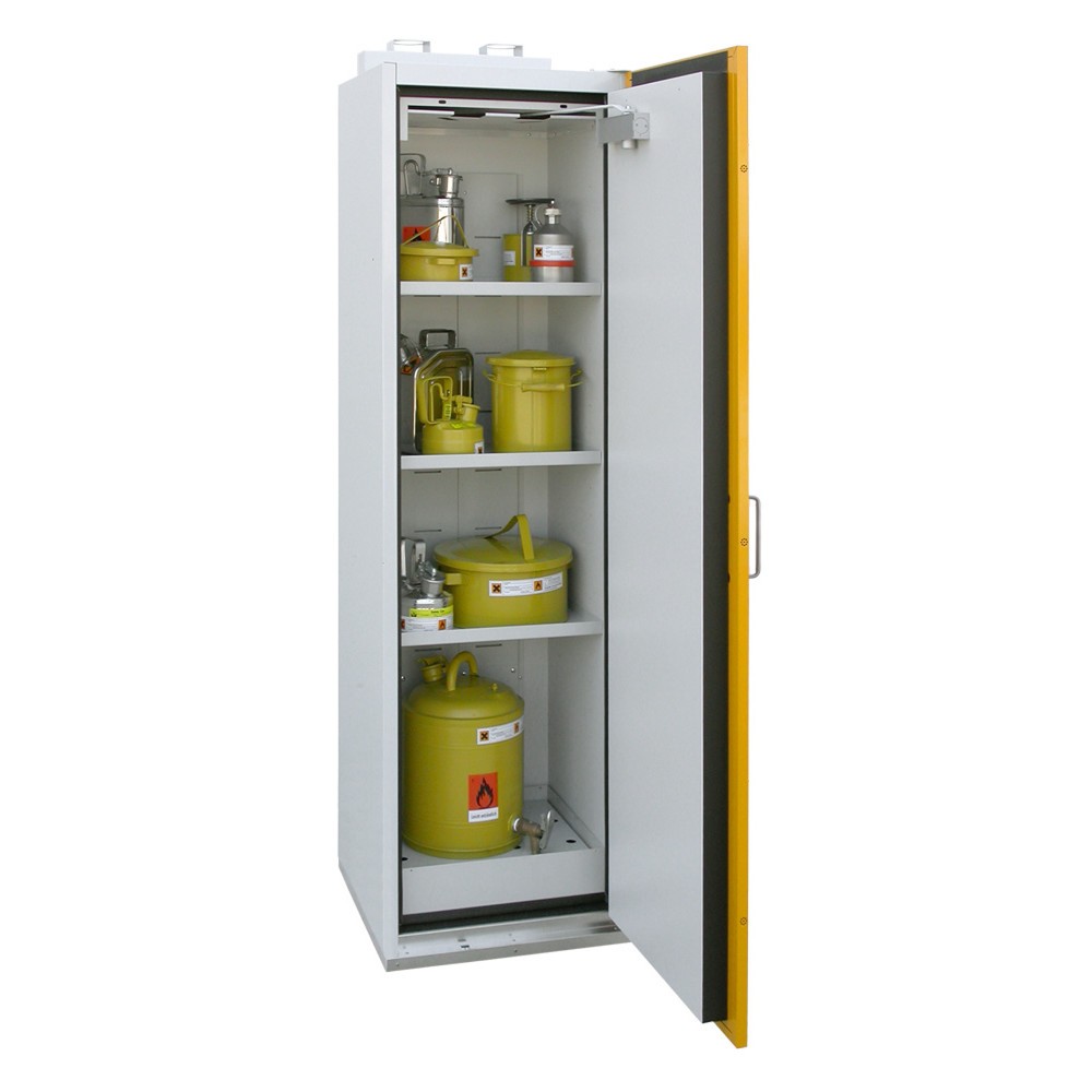 Produktabbildung: storeLAB Sicherheitsschrank SiS Typ 90 / 600, HxBxT 1935 x 595 x 598 mm, RAL 7035 lichtgrau, RAL 1007 narzissengelb